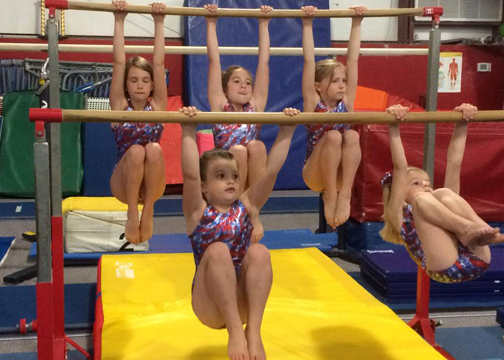 Girls On Bars at the Annual Exhibition